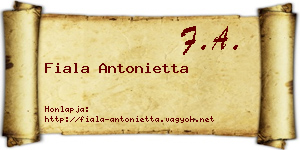 Fiala Antonietta névjegykártya